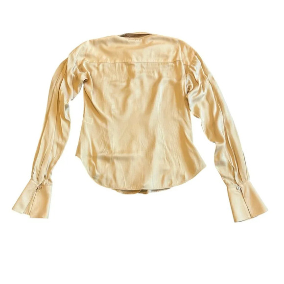 L'Academie The Bastina Top Button-Down Blouse Shirt Long Sleeve Size Large Women - Picture 9 of 14